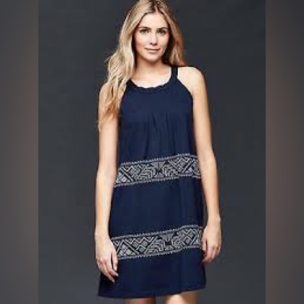 Gap Pleated Slub Dress